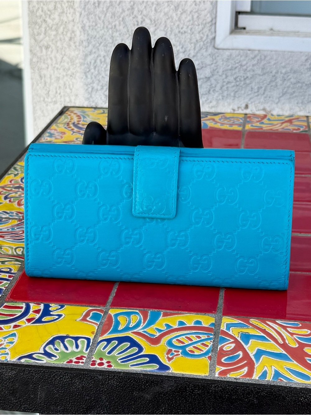 Gucci GG Continental Wallet painted blue - Picture 2 of 8
